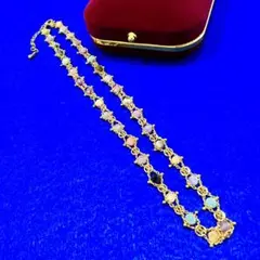 ヴィンテージ デザイン　アクセサリー　ネックレス　ゴールド　カラフル　ビーズのサムネイル