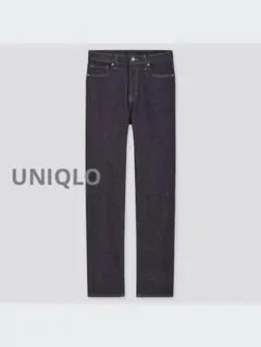 UNIQLO スリムストレートハイライズジーンズ 24ユニクロ 69navy