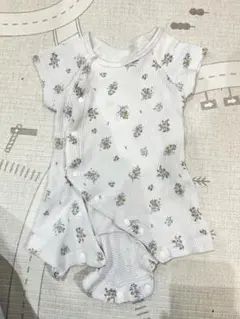 花柄　半袖　ロンパース 60 アプレレクール