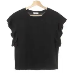 INGNI 袖フリルトップス M 黒