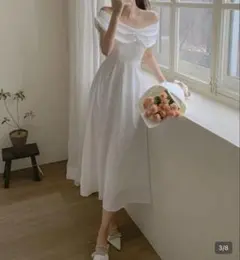 白ワンピース　ウエディング