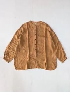 【美品】Samansa Mos2 バンドカラーシャツ サイズF