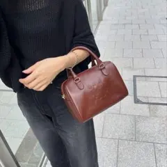 【russet】 2WAY ミニボストンバッグ ボルドー