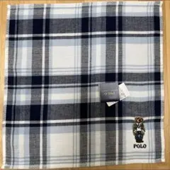 【新品】ラルフローレン　ポロベア　タオルハンカチ　　刺繍　ガーゼ