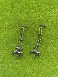 <handmade>チェーンホースピアス