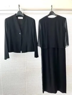 【訳あり】ソワールペルル　喪服　礼服　ブラックフォーマル　9号