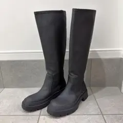ZARA ラバーフラットロングブーツ 39