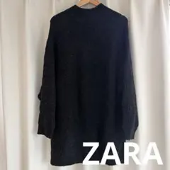 ZARA クルーネック 長袖ニット 니트 원피스 블랙