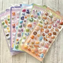 ぷっくりシール5枚セット　ゆめかわ