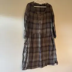 sm2チェック柄 シャツワンピース M