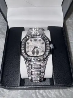 GRA鑑定書・箱付】 iced out watch Moissanite - メルカリ