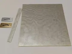 色紙 銀箔 本絹地 24.3×27.2cm 【F28】 色紙 書道 日本画