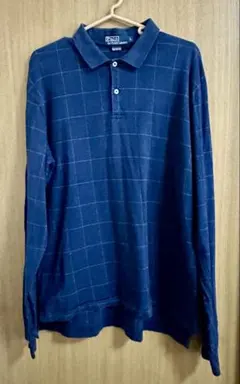Polo by Ralph Lauren ネイビー チェック柄 ポロシャツ L