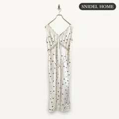 zY381【FREE】SNIDEL HOME ロングワンピース ドット柄 レースのサムネイル