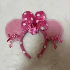ディズニー ピンク イヤリング カチューシャ　水玉