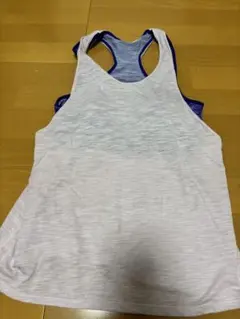 レイヤードタンクトップ ホワイト/ブルー