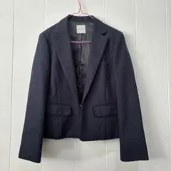 OPAQUE.CLIP ダークブルーブレザー 40/L スカート　セットアップ