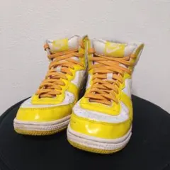 NIKE ハイカットスニーカー イエロー/ホワイト 22.5