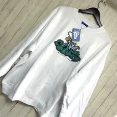 未使用　SEQUENZ スウェット ホワイト ゴースト刺繍　ゆったりXL