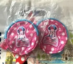 2個　ミニパルガチャカプセルトイポーチピンクドットミニーパルパルーザディズニー