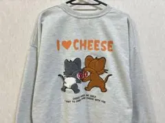 タフィー　トムとジェリー I ❤️ CHEESE スウェット　トレーナー　刺繍のサムネイル