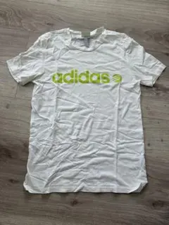 adidas Tシャツ ホワイト×ライムグリーンのサムネイル