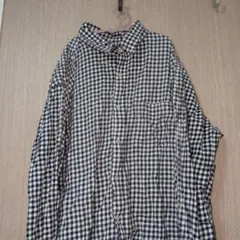 UNIQLO/ユニクロ/黒白チェック柄 長袖シャツ/XL✨️