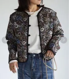 ニットカーディガン ノーカラージャケット