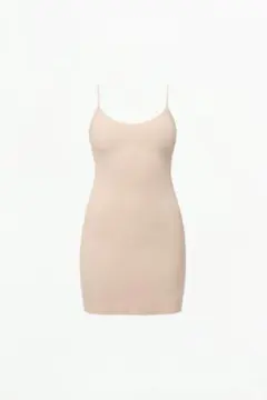 ザラ ボディシェイプ スリップ ミニワンピース S ピンクベージュ