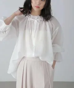 シアーフリルシャツ☆トゥモローランド、ドゥーズィエムクラス、ルシェルブルー、ザラ