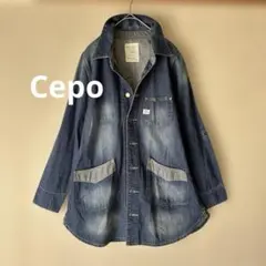 Cepo セポ デニムジャケット M チュニック丈 金ボタン
