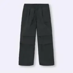 【美品】GU ナイロンジップパラシュートパンツ　ブラック　S