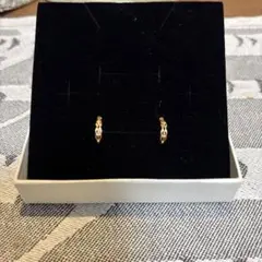 アガット　フープピアス　K10