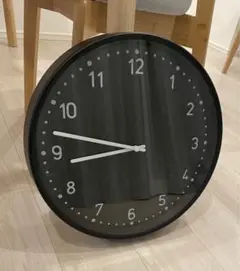 【美品】IKEA 時計　ブラック　大きめサイズ