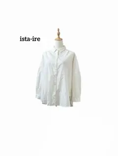 ista-ire イスタイーレ クリンクル加工 長袖 ボタン シャツ 綿100%