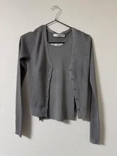 MOUSSY シルバーラメ カーディガン