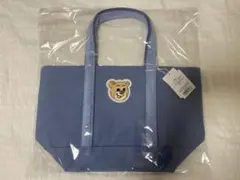 新品 フェイラー オールドテディ ワッペントートバッグL ライトブルー