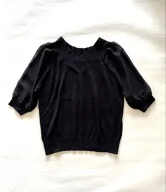 【Andemiu】3way 袖シースルーシフォン Fサイズ 黒のサムネイル