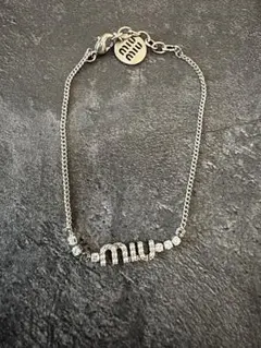ま*。様 入手困難✨ ミュウミュウ miumiu ブレスレット ラインストーン