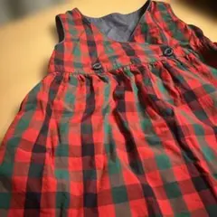 familiar チェック柄ワンピース