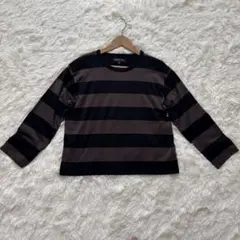 現行　美品　L agnès b. ストライプ 七分袖Tシャツ カットソー
