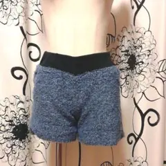 Discoat もこもこショートパンツ　ブルー