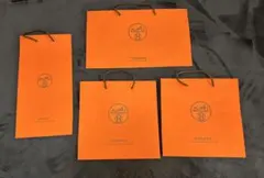 HERMES オレンジ ショップ袋 サイズ別4枚セット