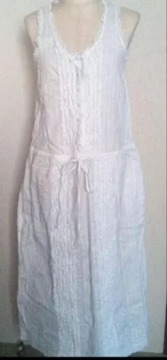 ピンクハウス　ノースリーブロングワンピース（ホワイト）