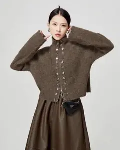 【AURORA boutique】LLL LAB ダブルボタンニットジャケット