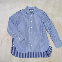 ユニクロ+J スーピマコットンオーバーサイズストライプシャツ ＸL 新品