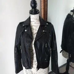 ★週末値下げ【定価12万】MACPHEE ラムレザー ダブル ライダース 黒38