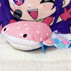 ジンベイザメ　ぬいぐるみ　ポシェット　ピンク　ショルダーバッグ ポーチ
