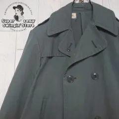 希少 70年代 トレンチコート L相当 グリーン ヴィンテージ ミリタリー 古着のサムネイル