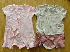 ベルメゾン　半袖ロンパース2着セット